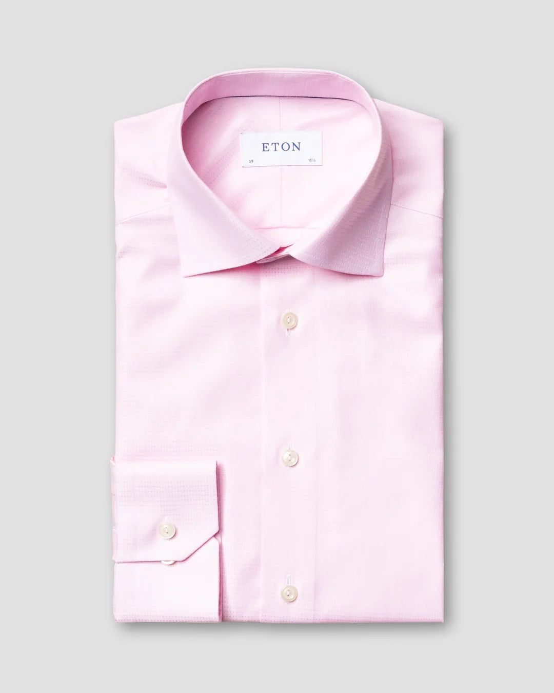 Pink Micro Weave Twill Shirt Eton