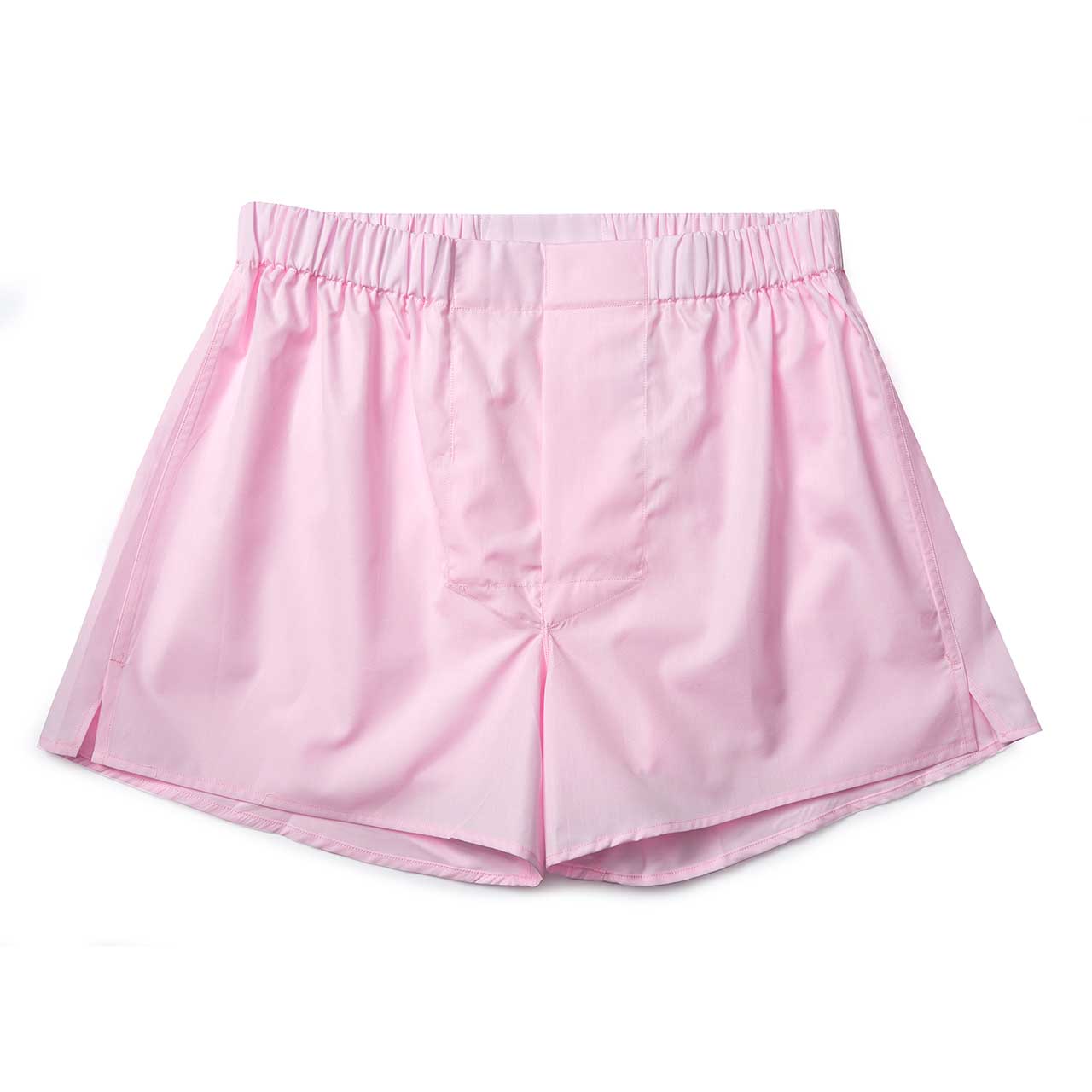 Plain Cotton Chairman Boxer Shorts In Pink