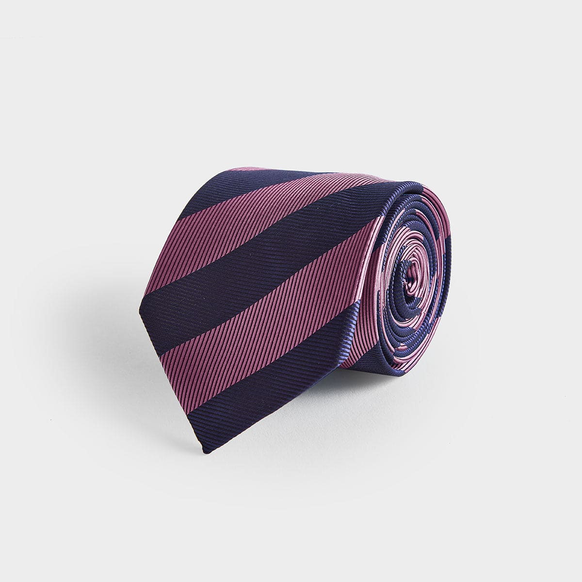 Pink Block Stripe Silk Tie