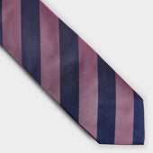 Pink Block Stripe Silk Tie