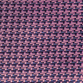 Pink Navy Houndstooth Silk Tie