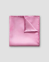 Pink Polka Dots Silk Pocket Square