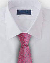 Pink Repeated Floral Woven Silk Tie