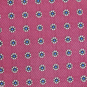 Pink Repeated Floral Woven Silk Tie