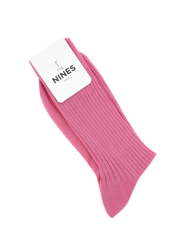 Pink cotton lisle socks