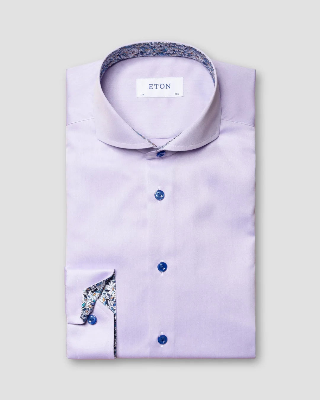 Purple Signature Twill Details Shirt Eton