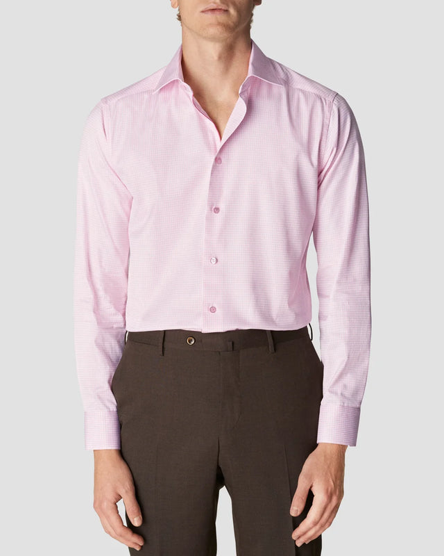 Pink Signature twill Shirt - Eton