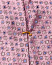 Red Geometric Silk Tie