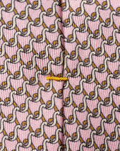 Geometric Print Silk Tie
