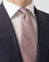 Geometric Print Silk Tie