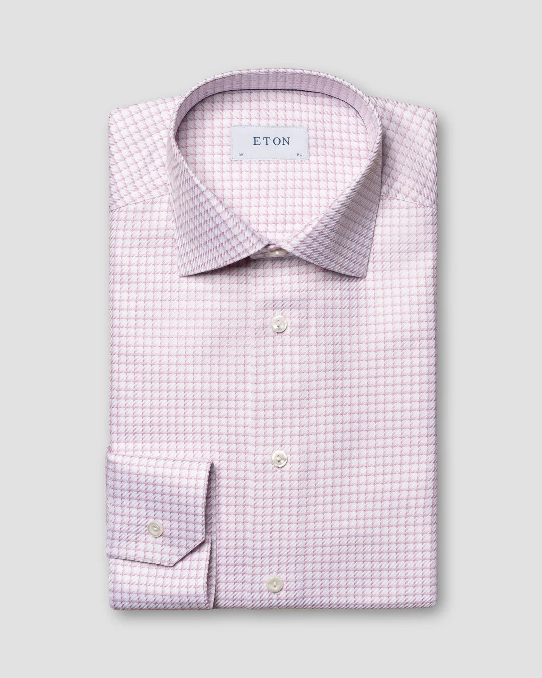 Pink Checked King Twill Shirt Eton
