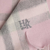 Pink Thomson Tartan Wide Width Cashmere Scarf