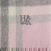 Pink Thomson Tartan Wide Width Cashmere Scarf