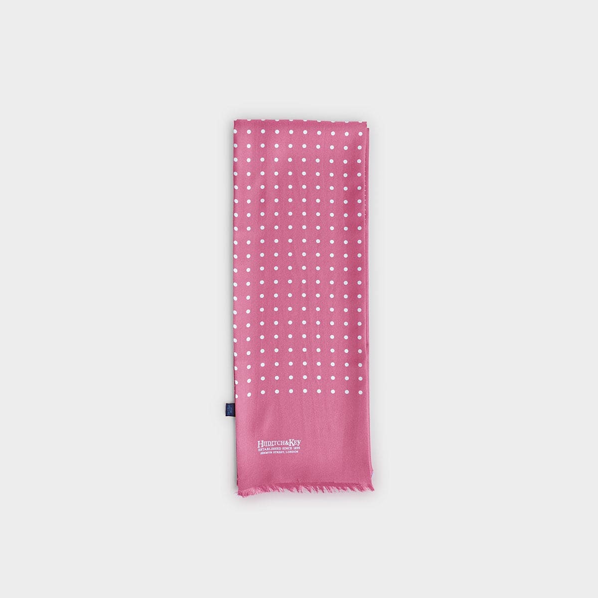 Pink White Spot Silk Tubular Scarf