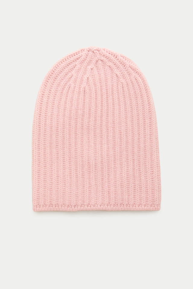 Wide Cuff Cashmere Beanie Pink