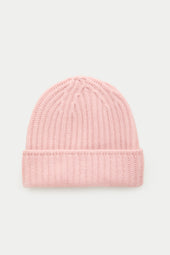 Wide Cuff Cashmere Beanie Pink