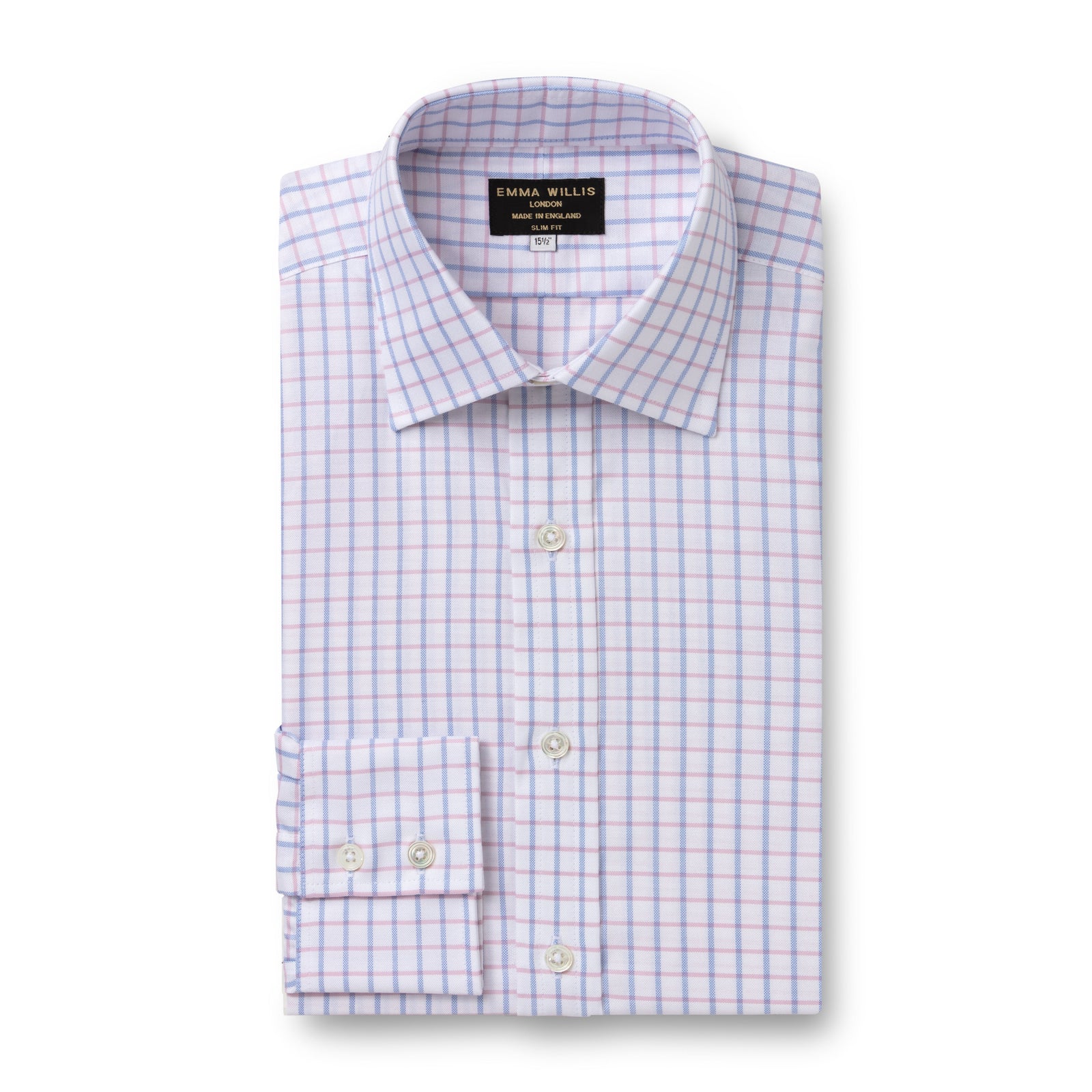 Pink Sky Oxford Check Shirt