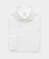 Italian Cotton Pique Bib Front Tuxedo Shirt