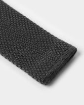 Plain Anthracite Knitted Cashmere Tie