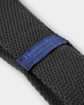 Plain Anthracite Knitted Cashmere Tie