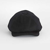 Black Loden Wool Gatsby Cap