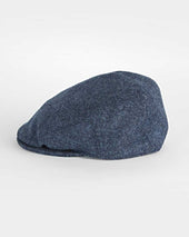 Blue Plain Weave Wool Flat Cap