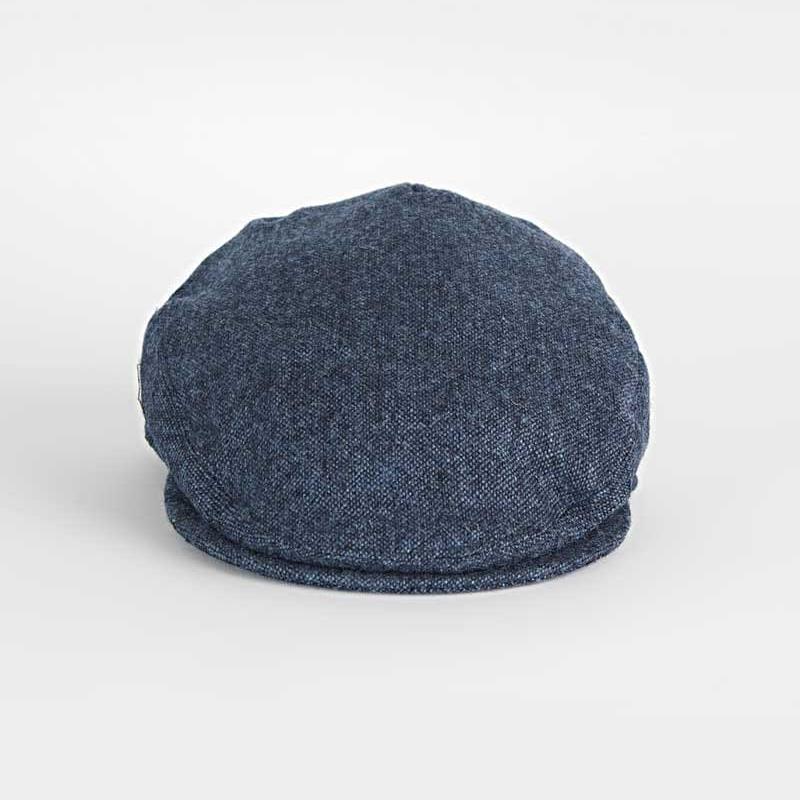 Blue Plain Weave Wool Flat Cap