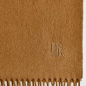 Plain Bronze Narrow Width Pure Cashmere Scarf