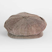 Brown Linen Gatsby Cap