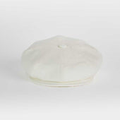 Cream Linen Gatsby Cap