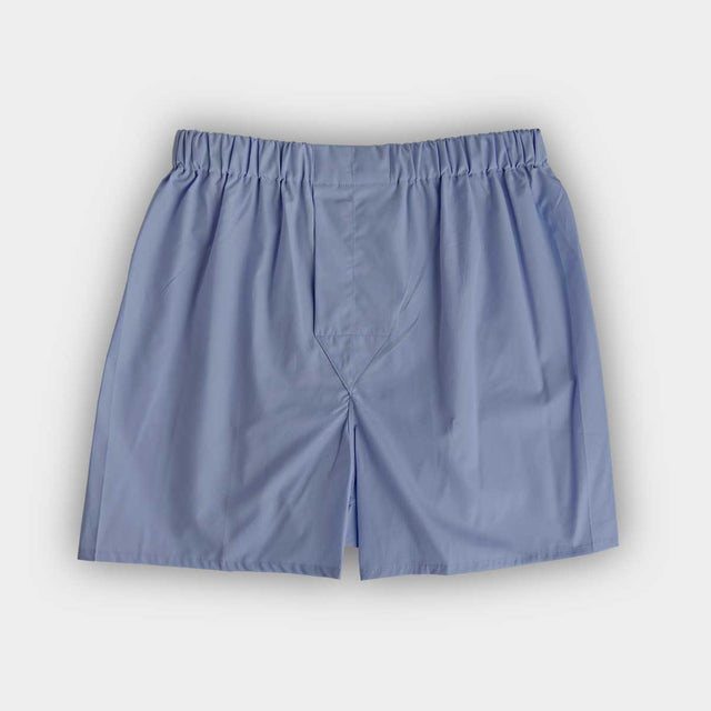 Classic Dark Blue Cotton Poplin Boxer Shorts