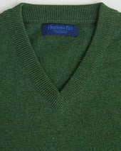 Green V Neck Cashmere Sweater