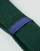 Plain Dark Knitted Cashmere Tie