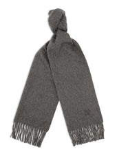 Plain Dark Grey 100% Cashmere Scarf