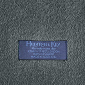 Plain Dark Grey Narrow Width Pure Cashmere Scarf