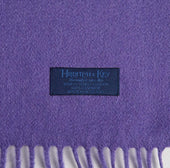 Plain Dark Lilac Narrow Width Pure Cashmere Scarf