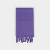Plain Dark Lilac Narrow Width Pure Cashmere Scarf