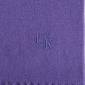 Plain Dark Lilac Narrow Width Pure Cashmere Scarf