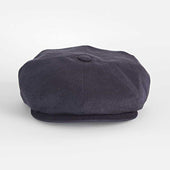 Dark Navy Linen Gatsby Cap