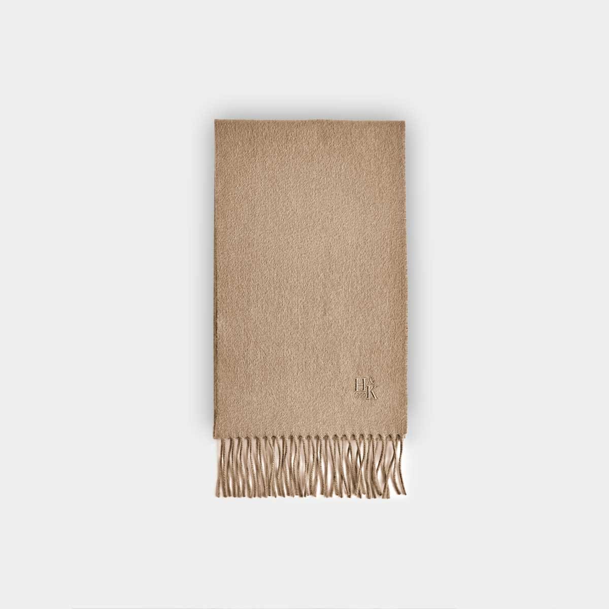 Plain Narrow Width Pure Cashmere Scarf