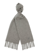 Plain Flannel Grey 100% Cashmere Scarf