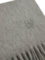 Plain Flannel Grey 100 Cashmere Scarf