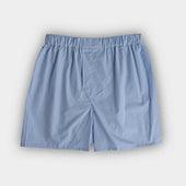 Classic French Blue Cotton Poplin Boxer Shorts