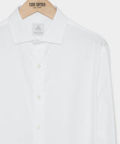 Slim Fit Plain Front Tuxedo Dress Shirt