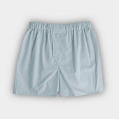 Classic Ice Blue Cotton Poplin Boxer Shorts