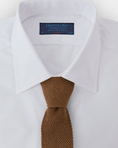 Plain Light Brown Knitted Cashmere Tie