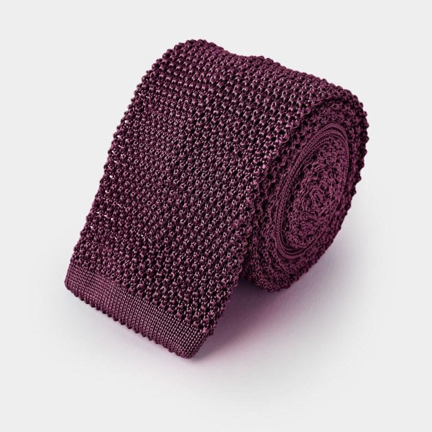Plain Malvarosa Knitted Silk Tie