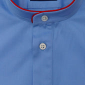 Plain Cotton Nightshirt With Red Piping
