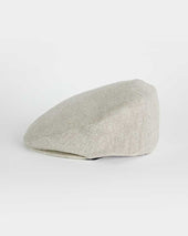 Natural Linen Flat Cap