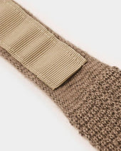 Plain Natural Knitted Cashmere Tie